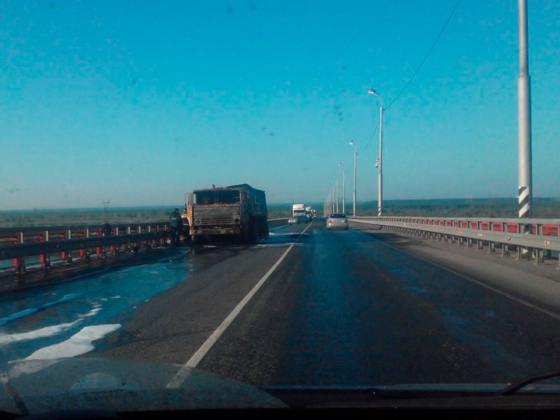 Сгорел на мосту