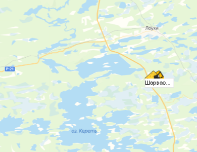 Карьер Шарваозерона карте