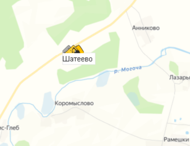Карьер Шатеево на карте