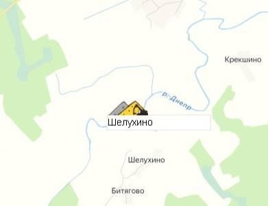 Карьер Шелухино на карте