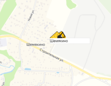 карьер Шемякино на карте