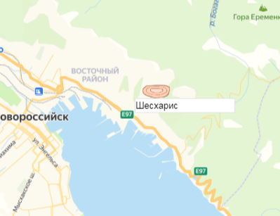 Карьер Шесхарис на карте