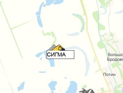 карьер Сигма на карте