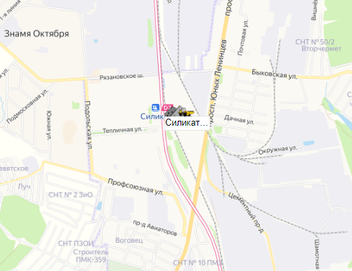 перевалка Силикатная на карте