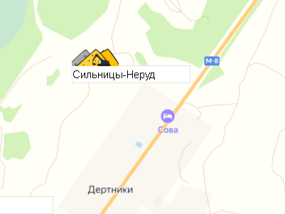 Карьер Сильницы-Неруд на карте