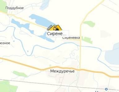карьер Сиреневка на карте
