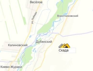 карьер Скада на карте