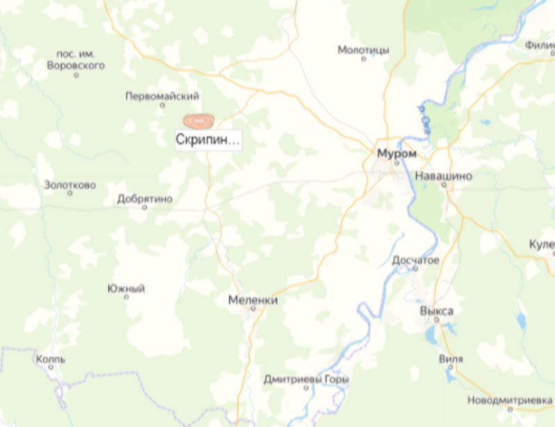 карьер Скрипинский на карте