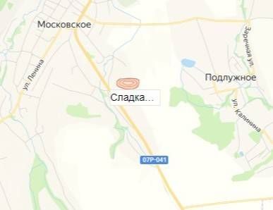 карьер Сладкая гора на карте