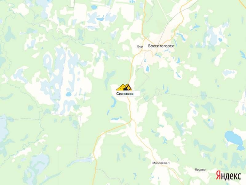карьер славково на карте