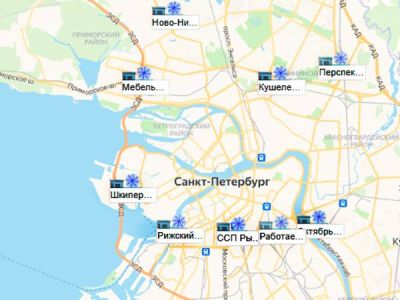 Снегоплавильные пункты Водоканала на карте