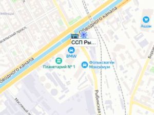 схема  проезда к снегоплавильному  пункту на  Обводном канале Рыбинская