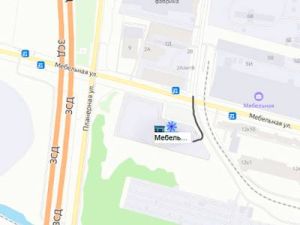 схема  проезда к снегоплавильному  пункту на  Мебельной