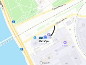 схема  проезда к снегоплавильному  пункту на Зольной на Октябрьской набережной
