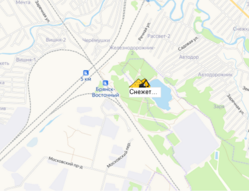 карьер Снежетьское на карте