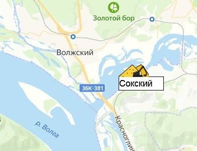 карьер Сокский на карте