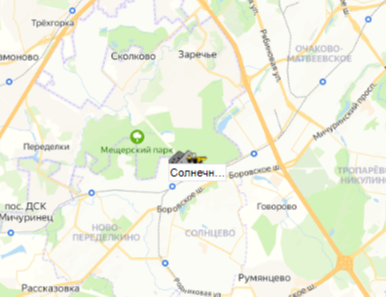 Перевалка на Солнечной на карте