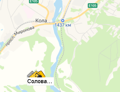 Карьер Соловарака-1 на карте