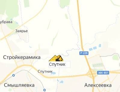 карьер Спутник на карте