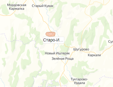 Карьер Старо-Иштеряковское на карте