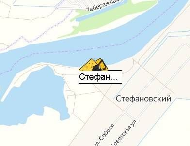 карьер Стефановский на карте