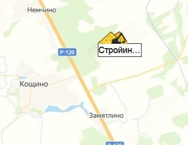 карьер Стройиндустрия на карте