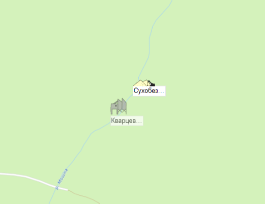карьер Сухобезводненское на карте