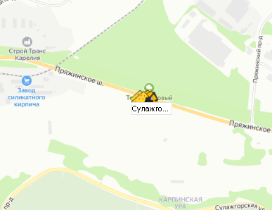 Карьер Сулажгорский - 2 на карте