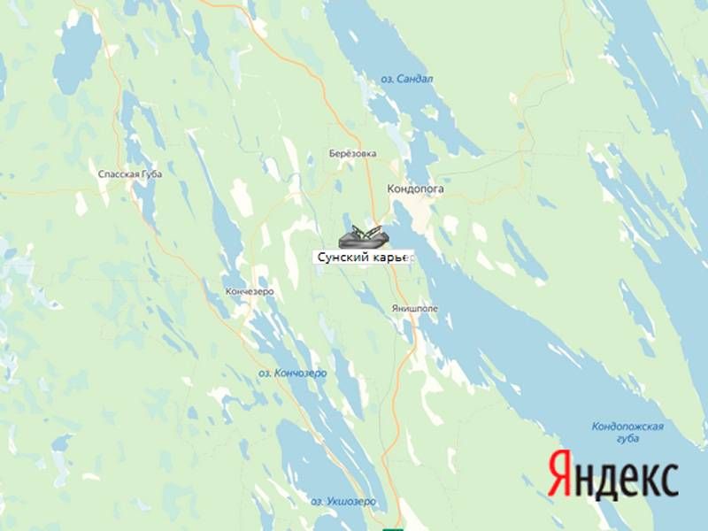 Сунский карьер на карте