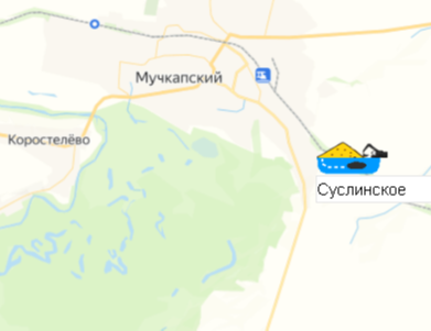 Карьер Суслинское на карте