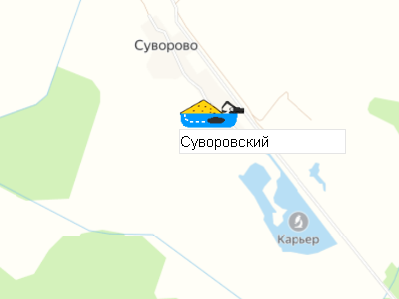 Карьер Суворовский на карте