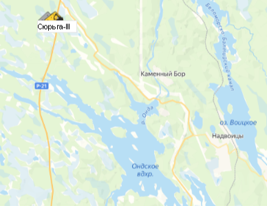 Карьер Сюрьга-III на карте