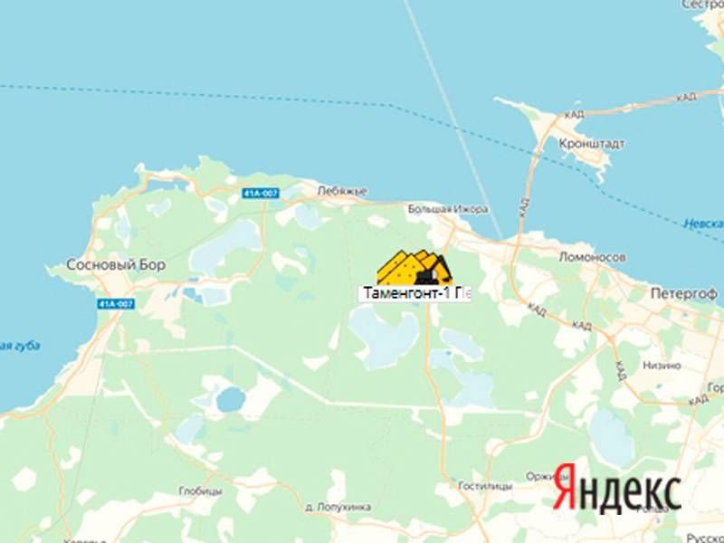 Таменгонт карьер на карте