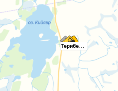 Карьер Териберка на карте