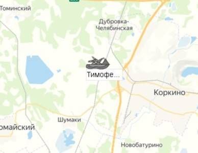 Тимофеевское месторождение на карте