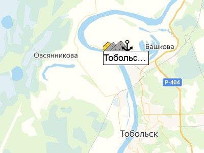 Тобольский речной порт на карте