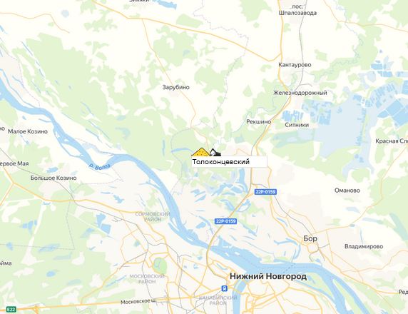 карьер Толоконцевский  на карте
