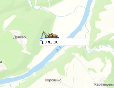 Месторождение «Троицкое» на карте