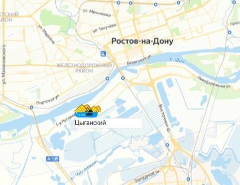 Карьеры Цыганский на карте