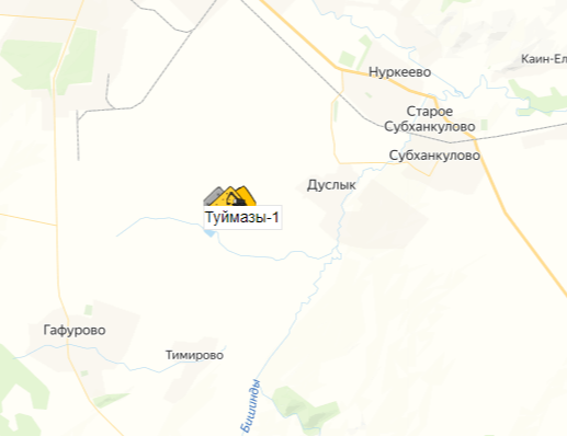 Карьер Туймазы-1 на карте
