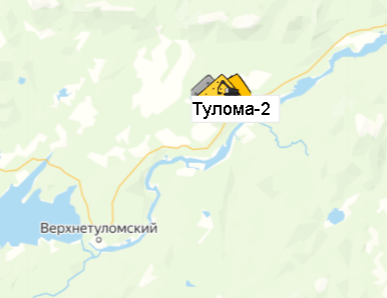 Карьер Тулома-2 на карте