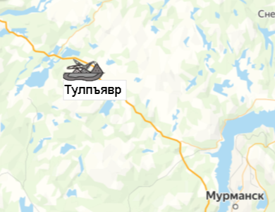 Карьер Тулпъявр на карте