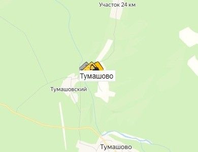 Карьер Тумашово на карте