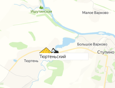 Карьер Тюртеньский на карте