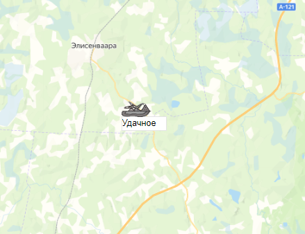 Карьер Удачное на карте