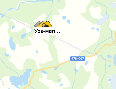 Карьер Ура-малая на карте