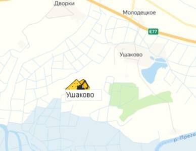 Ушаково карьер на карте
