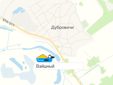 Карьер Вайшный на карте