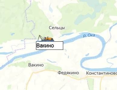 карьер Вакино на карте