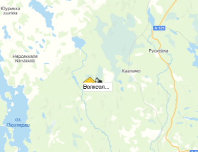 Карьер Валкеалампи на карте